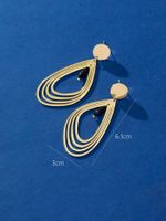 1 Pair Elegant Lady Modern Style Leaf Flower Plating 316 Stainless Steel  18K Gold Plated Drop Earrings main image 2