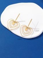 1 Pair Elegant Lady Modern Style Leaf Flower Plating 316 Stainless Steel  18K Gold Plated Drop Earrings main image 4
