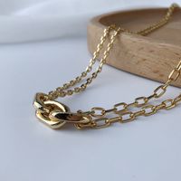 Copper 18K Gold Plated Casual Solid Color Necklace sku image 4