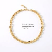 Copper 18K Gold Plated Casual Solid Color Necklace main image 3
