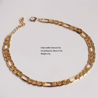 Kupfer 18 Karat Vergoldet Lässig Einfarbig Halskette main image 2
