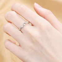 Titanium Steel Copper 18K Gold Plated Simple Style Hollow Out Inlay Geometric Zircon Open Rings main image 8
