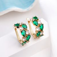 1 Pair Luxurious Color Block Plating Inlay Copper Zircon 14K Gold Plated 18K Gold Plated K Gold Plated Ear Cuffs main image 4
