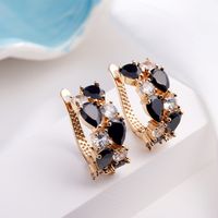 1 Pair Luxurious Color Block Plating Inlay Copper Zircon 14K Gold Plated 18K Gold Plated K Gold Plated Ear Cuffs main image 2