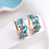 1 Pair Luxurious Color Block Plating Inlay Copper Zircon 14K Gold Plated 18K Gold Plated K Gold Plated Ear Cuffs main image 5