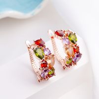 1 Pair Luxurious Color Block Plating Inlay Copper Zircon 14K Gold Plated 18K Gold Plated K Gold Plated Ear Cuffs main image 3