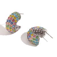 1 Pair Classic Style Color Block Inlay 304 Stainless Steel Rhinestones Pearl 18K Gold Plated Ear Studs sku image 2
