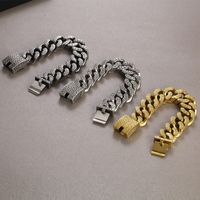 Hip-Hop Geometric 304 Stainless Steel 18K Gold Plated Men's Bracelets main image 3