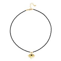 Wholesale Jewelry Streetwear Eye 304 Stainless Steel Stone 18K Gold Plated Pendant Necklace main image 7