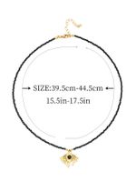 Wholesale Jewelry Streetwear Eye 304 Stainless Steel Stone 18K Gold Plated Pendant Necklace main image 2