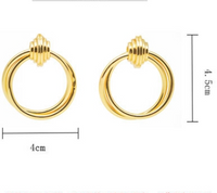 Lady Geometric Copper Plating Earrings 1 Pair main image 2
