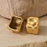 1 Pair Casual Solid Color Plating Three-dimensional 316 Stainless Steel  14K Gold Plated White Gold Plated Gold Plated Ear Studs main image 4