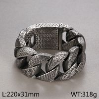 Hip-Hop Geometric 304 Stainless Steel 18K Gold Plated Men's Bracelets sku image 1