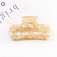 Casual Simple Style Marble Square Stripe Acetic Acid Sheets Hollow Out Hair Claws sku image 24