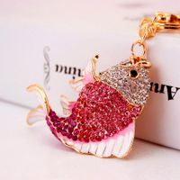 Mignon Poisson Alliage Strass Femmes Porte-Clés sku image 1