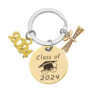2022 Graduation Season Gift I Graduated Lettering Stainless Steel Keychians Wholesale sku image 9