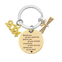 2022 Graduation Season Gift I Graduated Lettering Stainless Steel Keychians Wholesale sku image 11