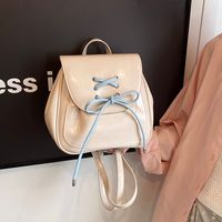 Solid Color Bow Knot Casual Women's Backpack main image 2