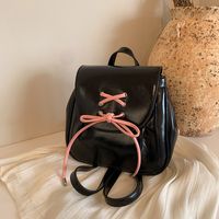 Solid Color Bow Knot Casual Women's Backpack main image 1