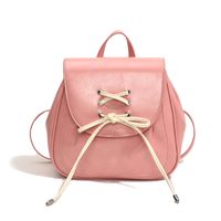 Solid Color Bow Knot Casual Women's Backpack sku image 3