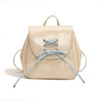Solid Color Bow Knot Casual Women's Backpack sku image 4