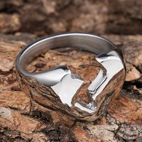 Hip-Hop Streetwear Heart Shape 304 Stainless Steel Carving Men's Rings main image 10