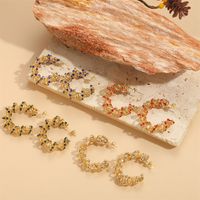 1 Paire Style Vintage Style Simple Commuer Anneau Incruster Le Cuivre Zircon Plaqué Or 14K Boucles D'oreilles Cerceau main image 4