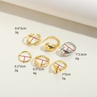 Copper 14K Gold Plated Vintage Style Simple Style Commute Inlay Round Fish Zircon Open Rings main image 2