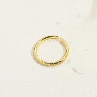 Copper 14K Gold Plated Vintage Style Simple Style Commute Inlay Round Fish Zircon Open Rings sku image 1