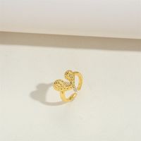 Copper Simple Style Classic Style Commute Round Heart Shape Rhombus Open Rings main image 3
