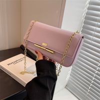 Women's One Size Pu Leather Solid Color Classic Style Sewing Thread Magnetic Buckle Shoulder Bag main image 1
