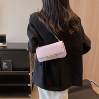 Women's One Size Pu Leather Solid Color Classic Style Sewing Thread Magnetic Buckle Shoulder Bag main image 5