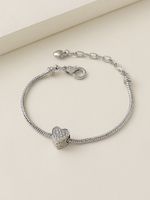 Elegant Heart Shape Rhinestones Rhinestone Copper Wholesale Anklet main image 3