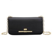Women's One Size Pu Leather Solid Color Classic Style Sewing Thread Magnetic Buckle Shoulder Bag sku image 1