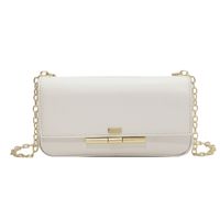 Women's One Size Pu Leather Solid Color Classic Style Sewing Thread Magnetic Buckle Shoulder Bag sku image 2