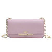 Women's One Size Pu Leather Solid Color Classic Style Sewing Thread Magnetic Buckle Shoulder Bag sku image 3