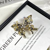 Mujeres Lindo Mariposa Aleación Diamante De Imitación Embutido Diamantes De Imitación Pinza Para El Cabello sku image 3