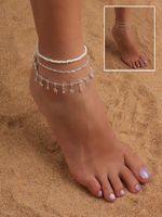 Elegant Vacation Modern Style Tassel Butterfly Rhinestones Arylic Copper Wholesale Anklet main image 1