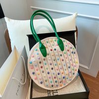 Women's Canvas Solid Color Classic Style Sewing Thread Magnetic Buckle Shoulder Bag main image 6