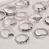 Wholesale Jewelry Modern Style Simple Style Classic Style Pentagram Heart Shape Flower Alloy Plating Rings main image 3