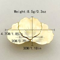 304 Stainless Steel Gold Plated Sweet Simple Style Plating Leaves Rings Earrings main image 2