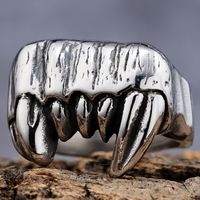 Hip-Hop Streetwear Geometric 304 Stainless Steel Carving Men's Rings main image 8