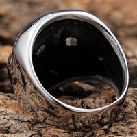 Gothic Novelty Cool Style Human Face Solid Color 304 Stainless Steel Men's Rings main image 5