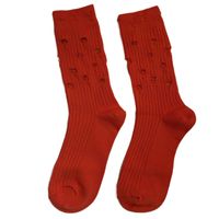 Women's Simple Style Solid Color Cotton Ripped Crew Socks A Pair sku image 11