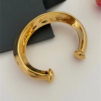 Retro Simple Style Commute Solid Color Alloy Copper Polishing Plating Gold Plated Silver Plated Women's Bangle main image 6