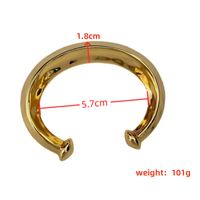 Retro Simple Style Commute Solid Color Alloy Copper Polishing Plating Gold Plated Silver Plated Women's Bangle main image 10