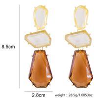 Lady Geometric Synthetic Resin Plastic Plating Artificial Gemstones Women's Earrings 1 Pair main image 2