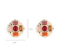 1 Pair Simple Style Classic Style Heart Shape Inlay Zinc Alloy Gem Drop Earrings sku image 5