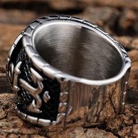Hip-Hop Streetwear Compass Anchor 304 Stainless Steel Carving Men's Rings main image 8