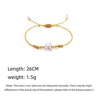 Wholesale Simple Style Butterfly Copper Beaded Drawstring Bracelets main image 6